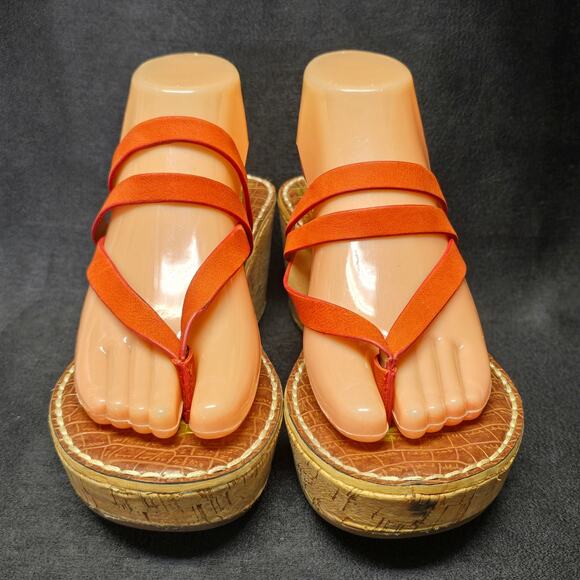 Sam Edelman Rasha Cork Wedge Slip On Thong Sandals - Picture 2 of 9